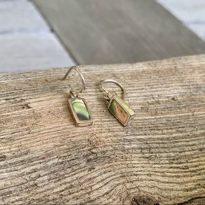 Rectangle shell earrings